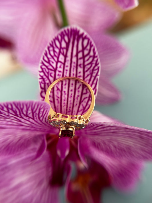 14k Vintage Pink Tourmaline Ring