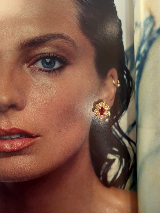 The Red Ruby Ballerina Earrings