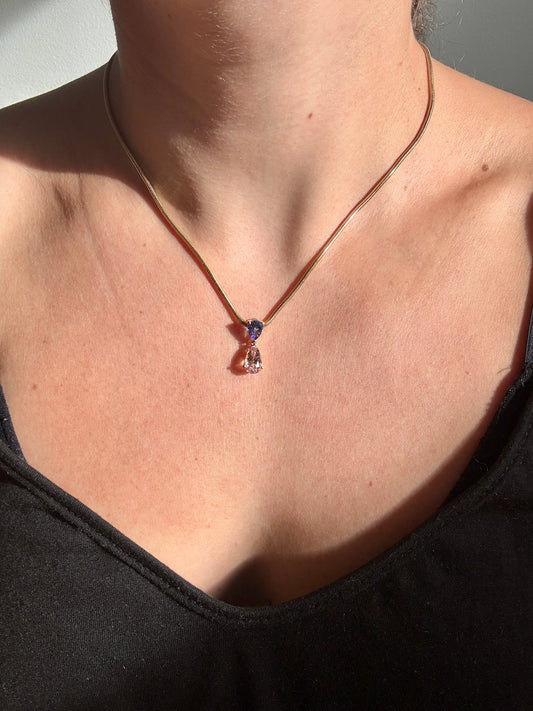 The Double Pear Necklace - by Gem du Jour