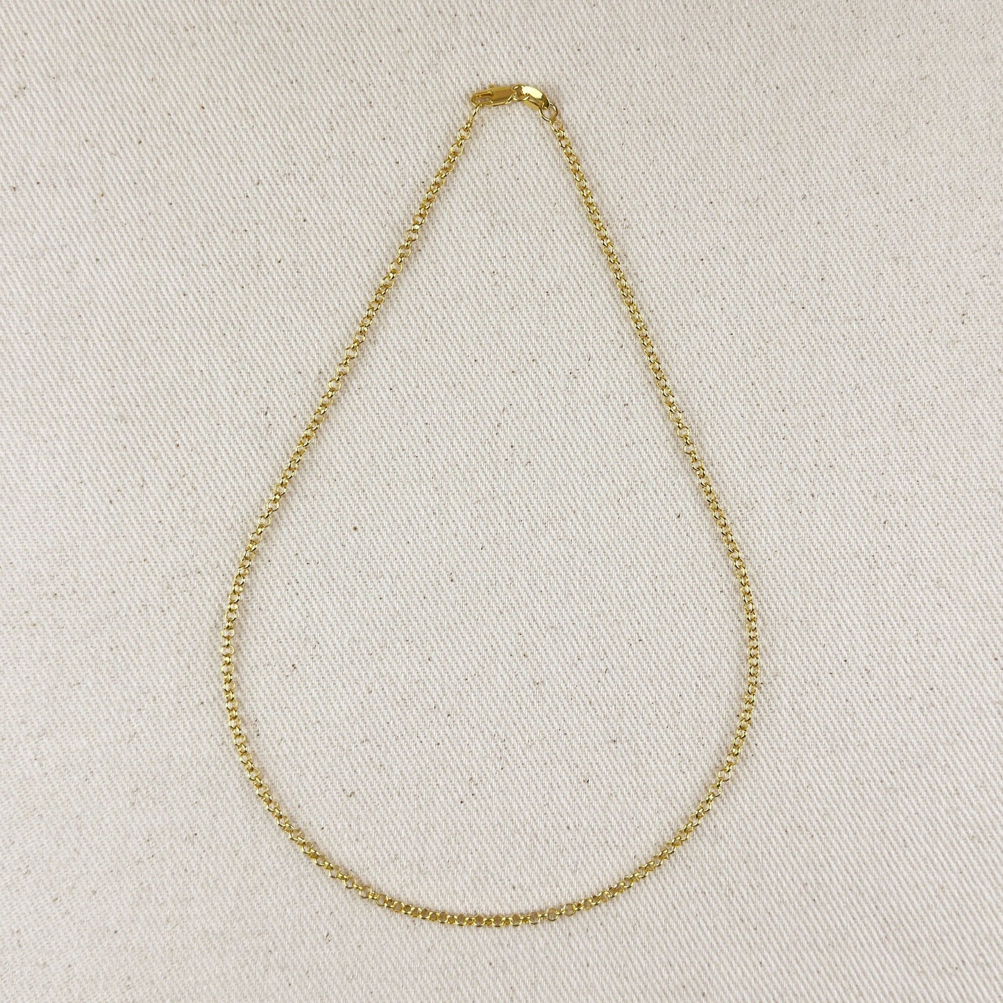 18k Gold Filled 2.5mm Rolo Chain