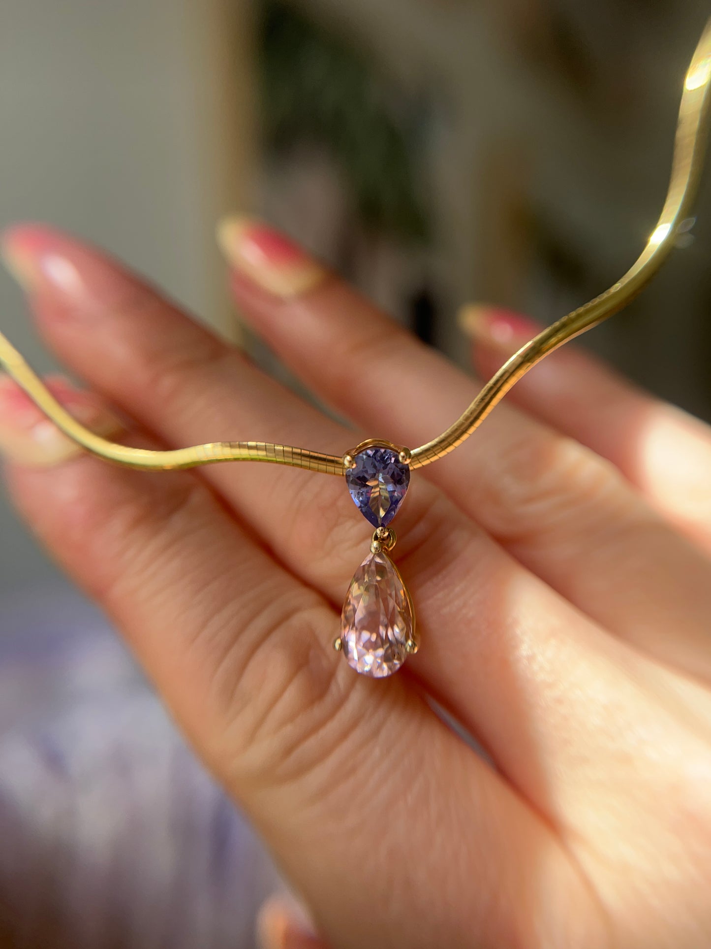 The Double Pear Pendant - by Gem du Jour