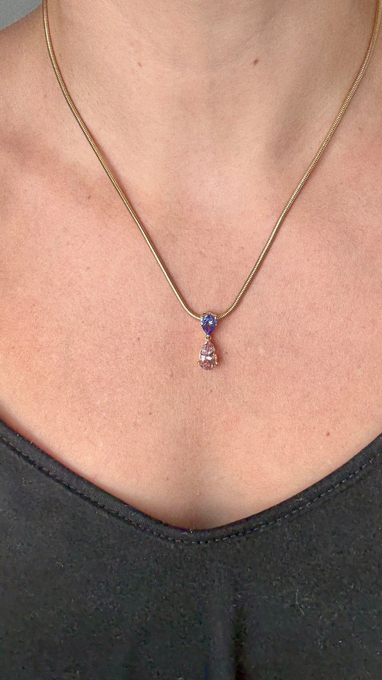 Le Pendentif Double Poires - par Gem du Jour