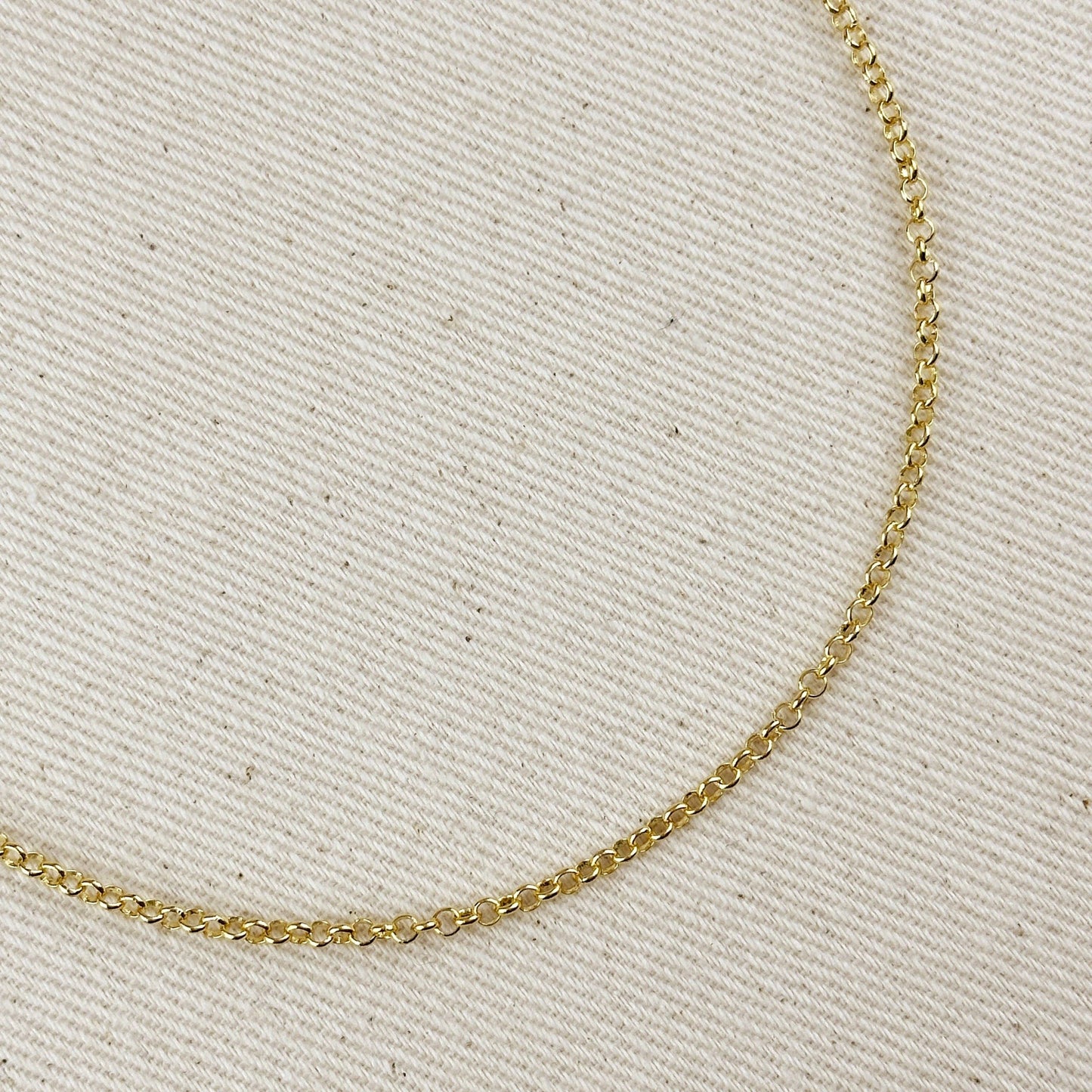 18k Gold Filled 2.5mm Rolo Chain