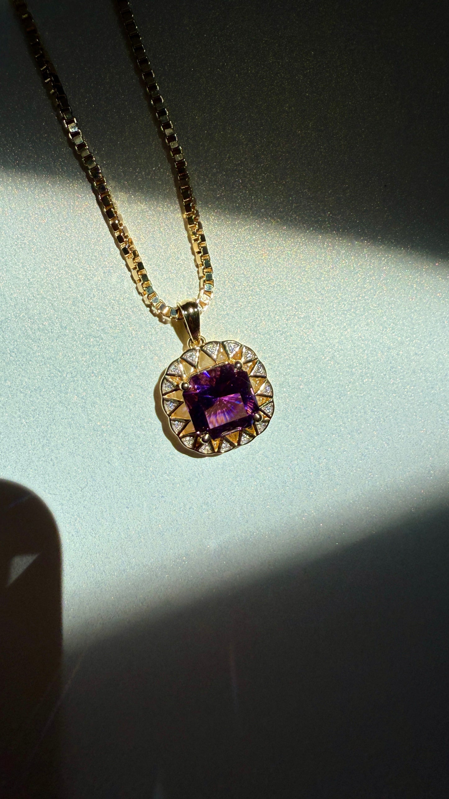 The Sunburst Amethyst Necklace - by Gem du Jour