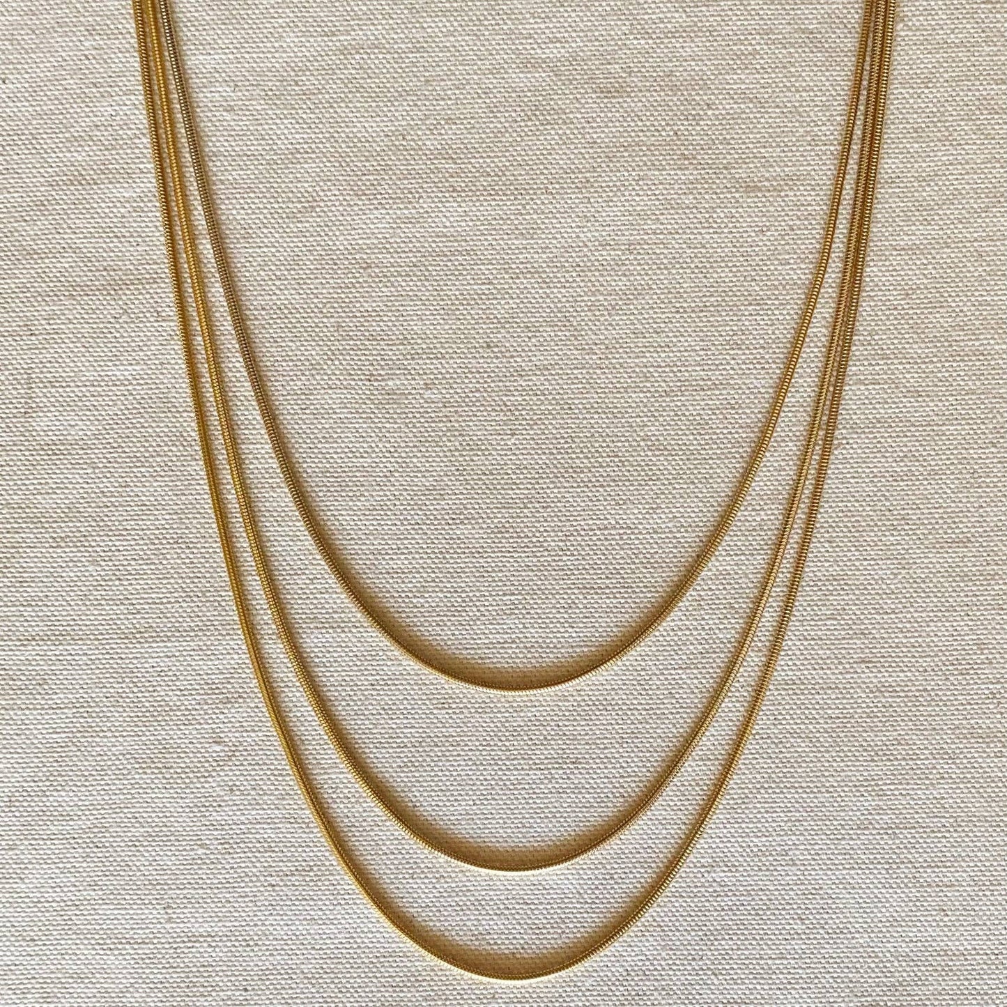 18K Gold Filled Rounded Snake Chain