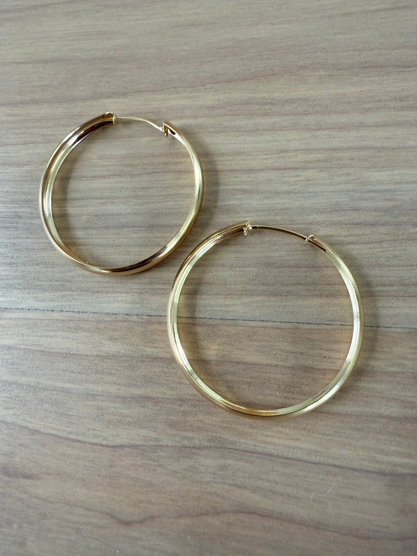 18k Gold Filled Continuous Hoops - 40mm