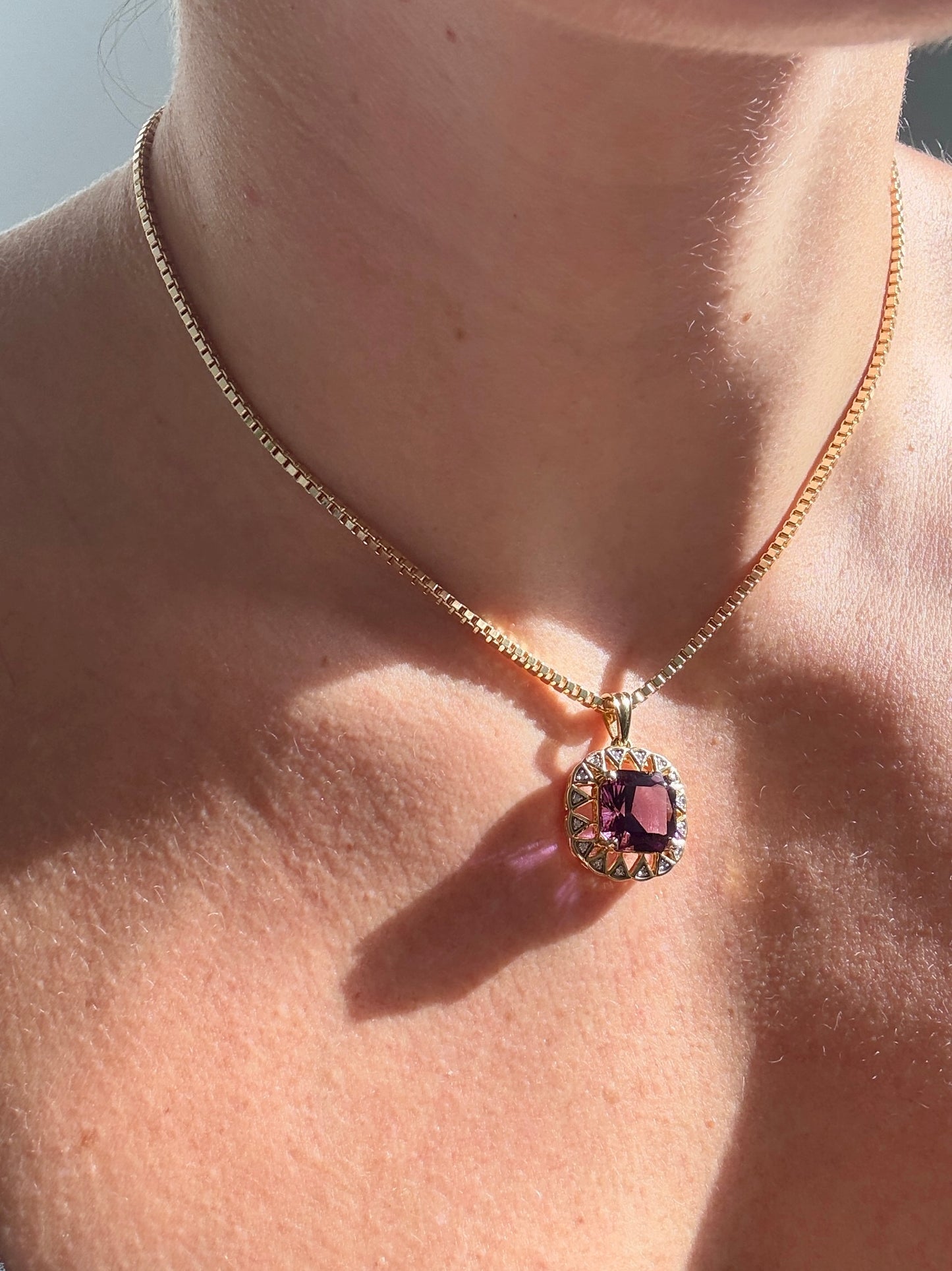 The Sunburst Amethyst Necklace - by Gem du Jour