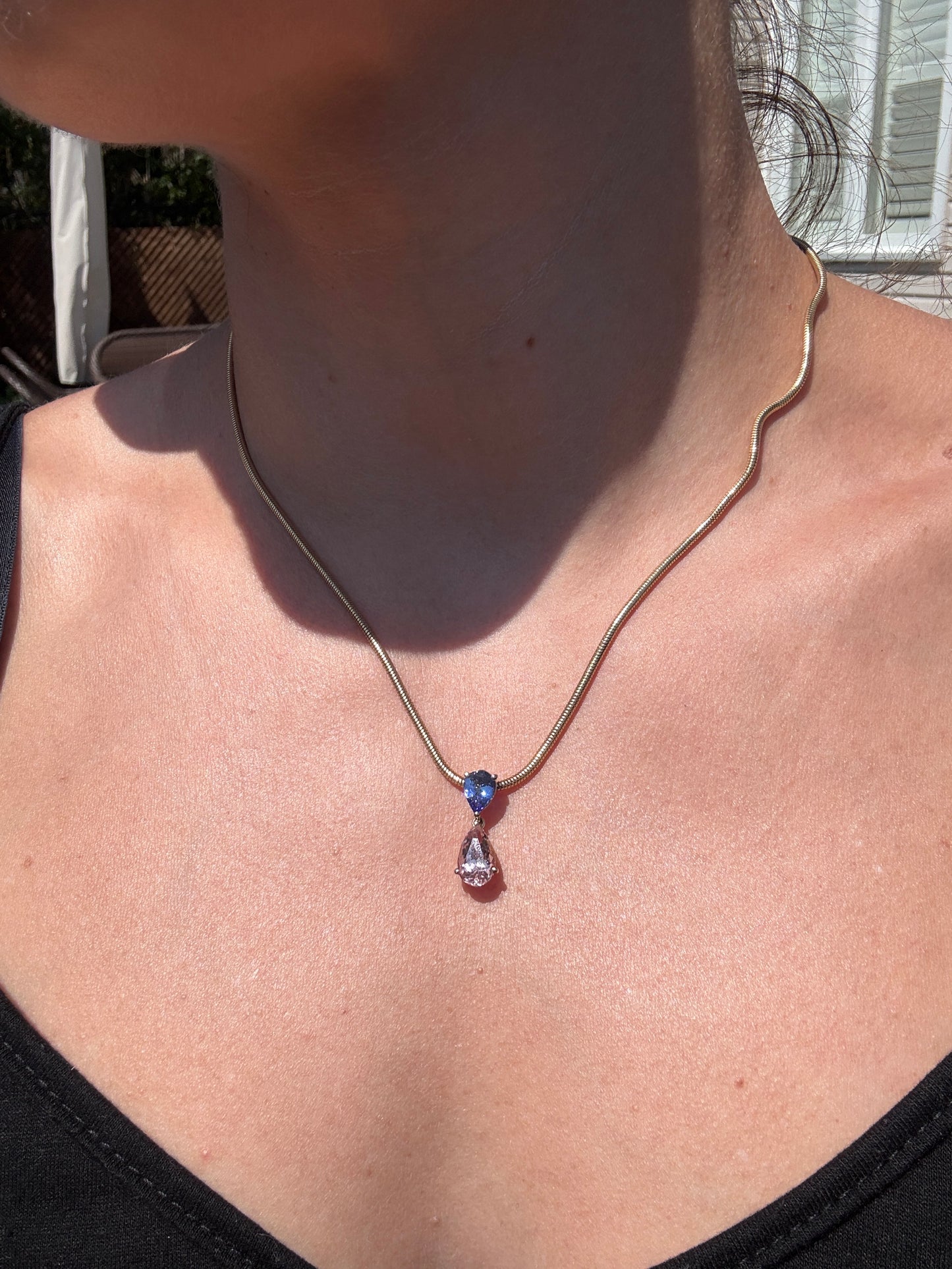 Le Pendentif Double Poires - par Gem du Jour