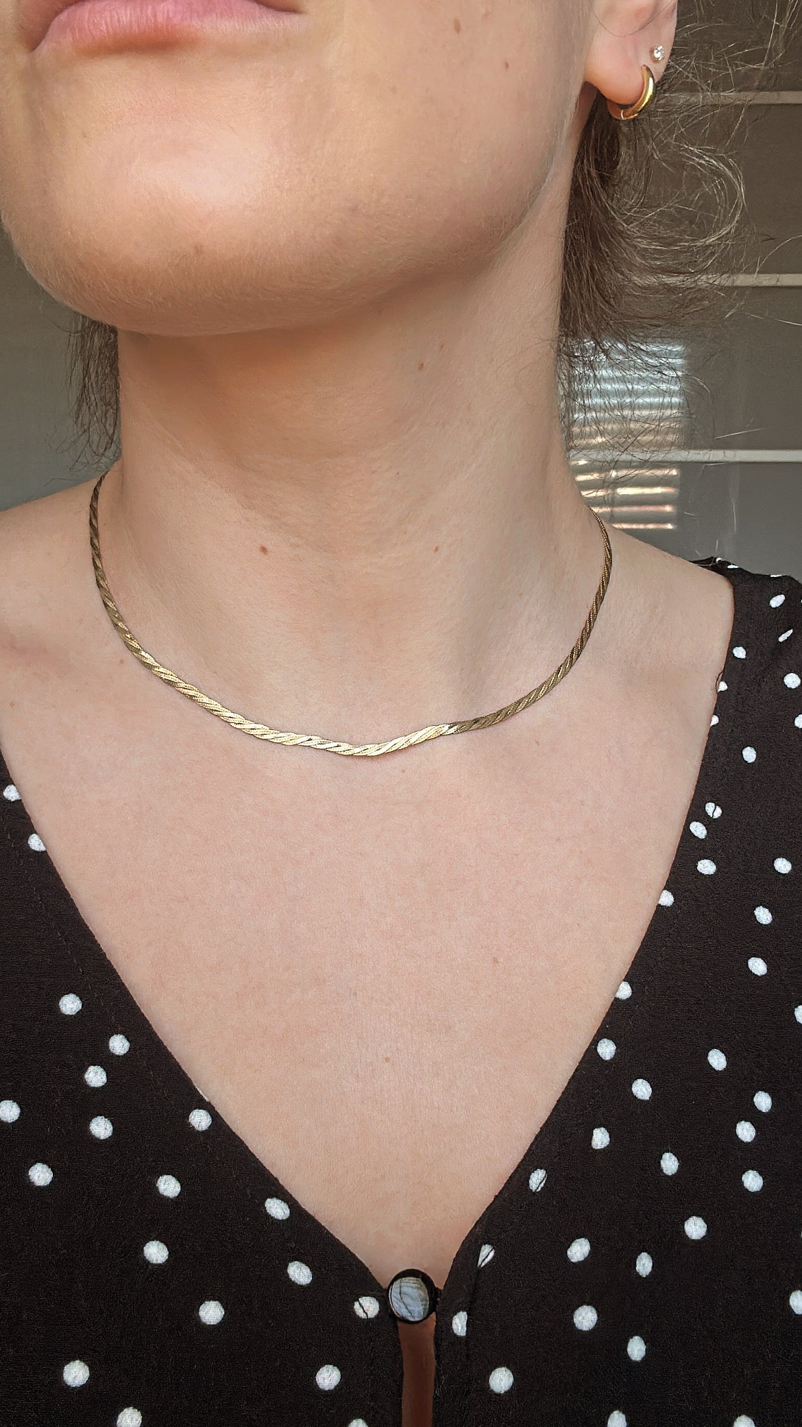 Chaîne à chevrons tressée 10 carats