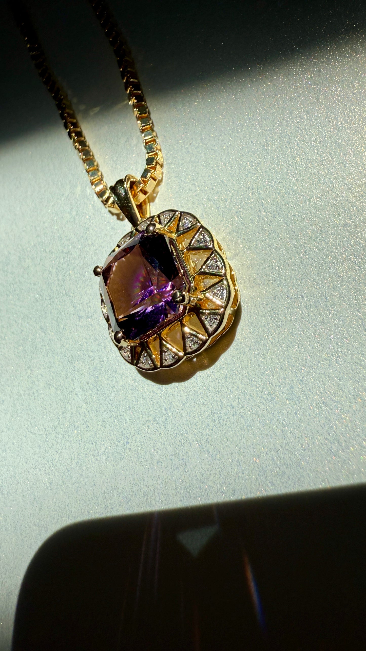 The Sunburst Amethyst Necklace - by Gem du Jour