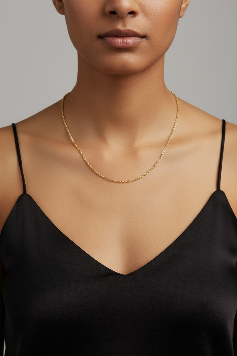 18k Gold Filled 2.5mm Rolo Chain