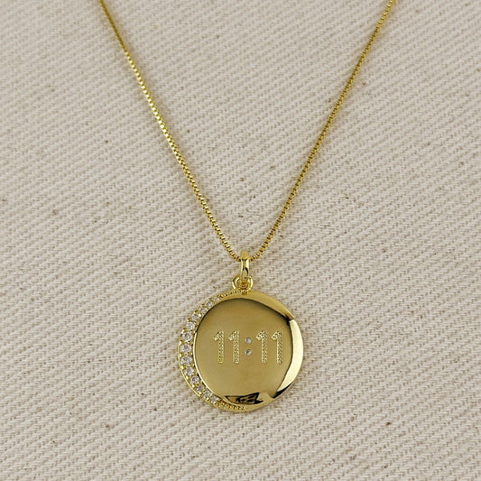 18k Gold Filled 11:11 Synchronicity Necklace