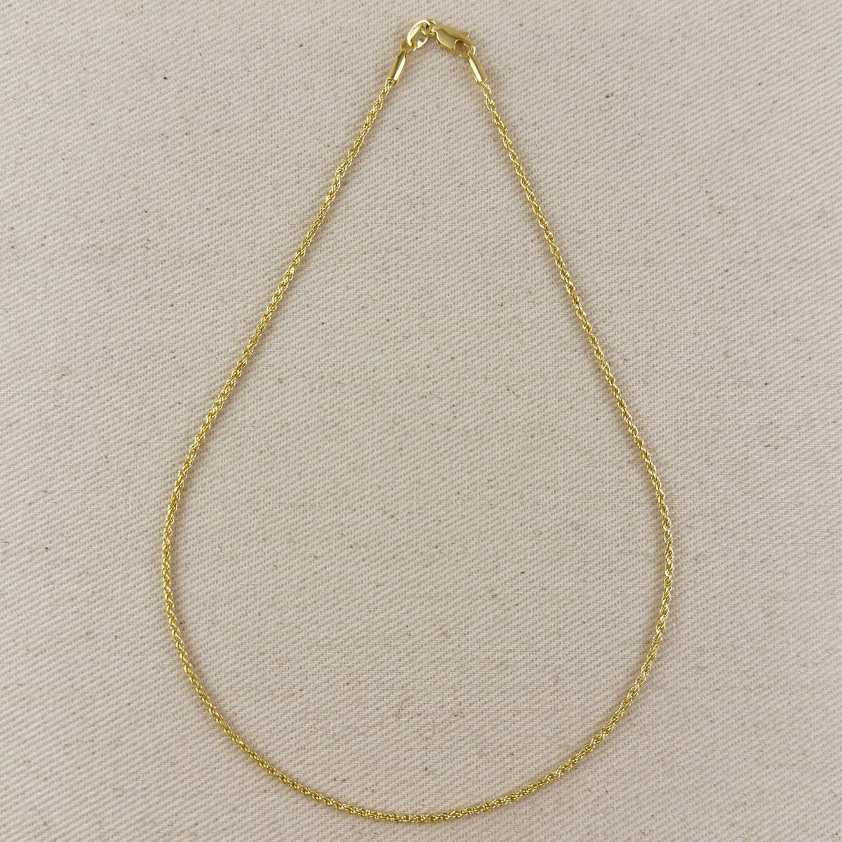 18k Gold Filled 1.7mm Rope Chain