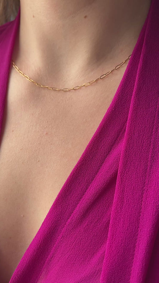 The Gold-Filled Mini Paperclip Chain